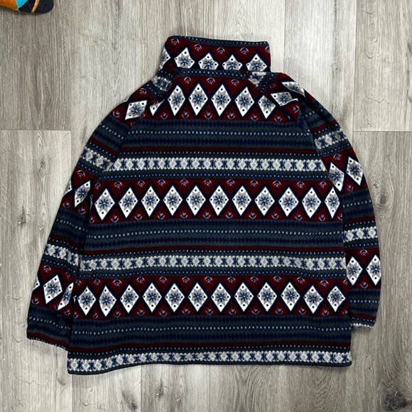 Vintage Multicolour XXL Fleece Jacket - Picture 3 of 6